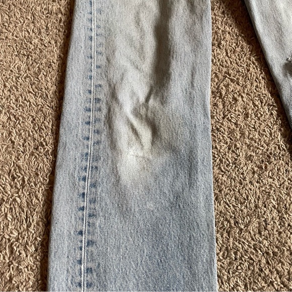 Levi's 501xx Jeans Size 32x36 Distressed Blue Denim Button Fly Light Wash USA - Picture 5 of 16